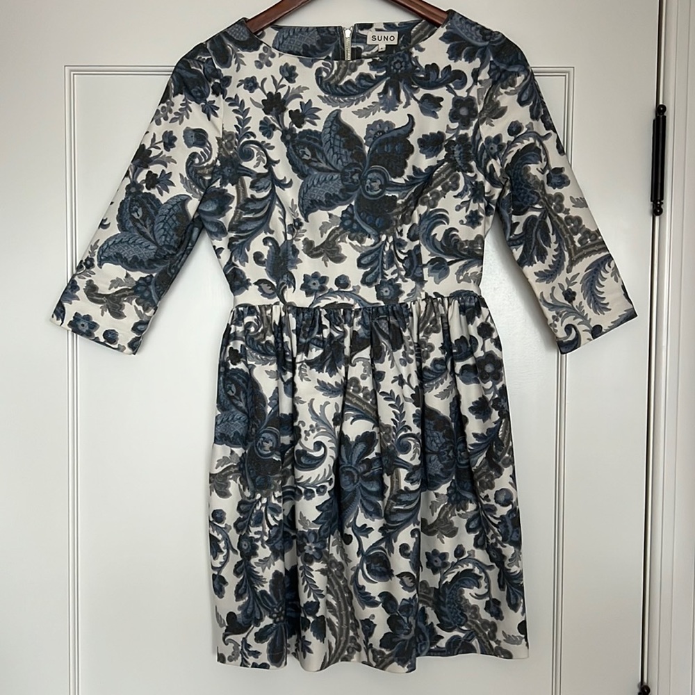 SUNO floral mini dress